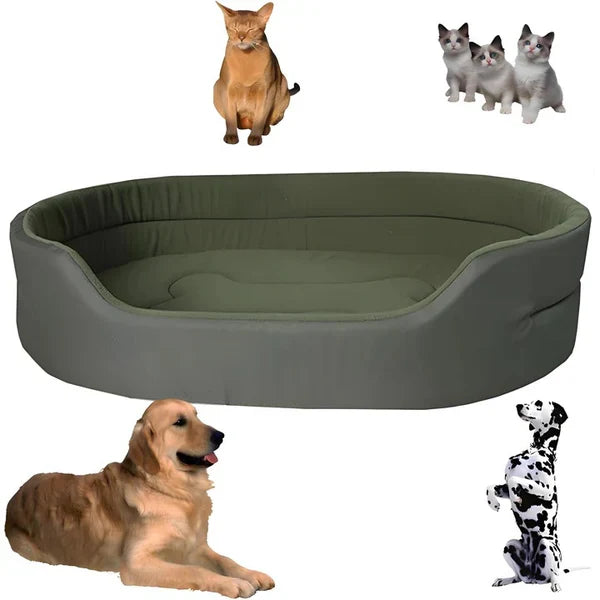 Pet Bed Plush Recycled Fill Machine Washable Cover