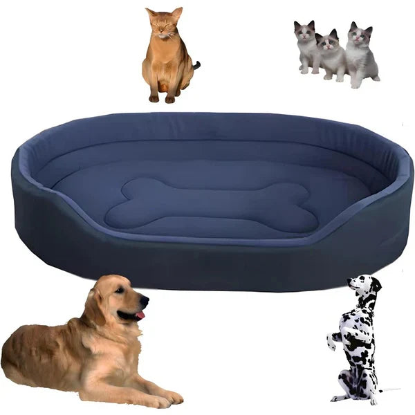 Pet Bed Plush Recycled Fill Machine Washable Cover