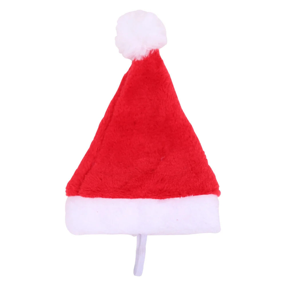 Pet Christmas Hat Plush-Lined Adjustable Washable