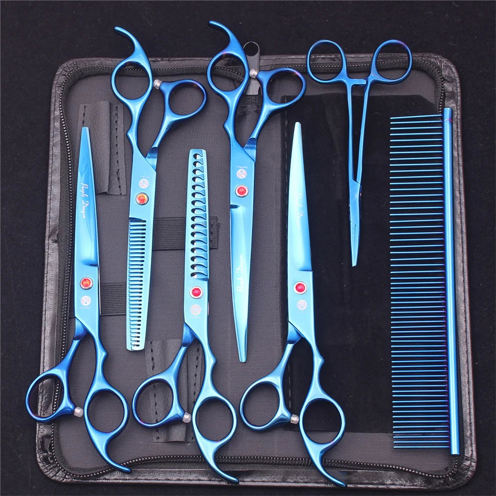 Pet Grooming Scissors Set Stainless Steel Straight & Thinning