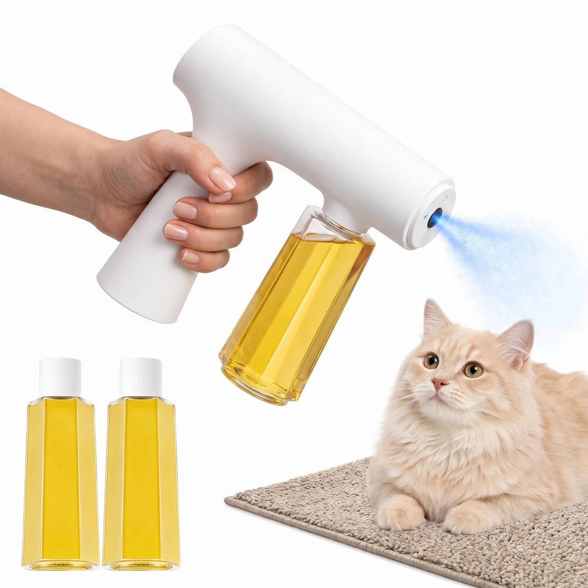Pet Odor Eliminator Kit Nano Mist Plant-Based 3 Refills