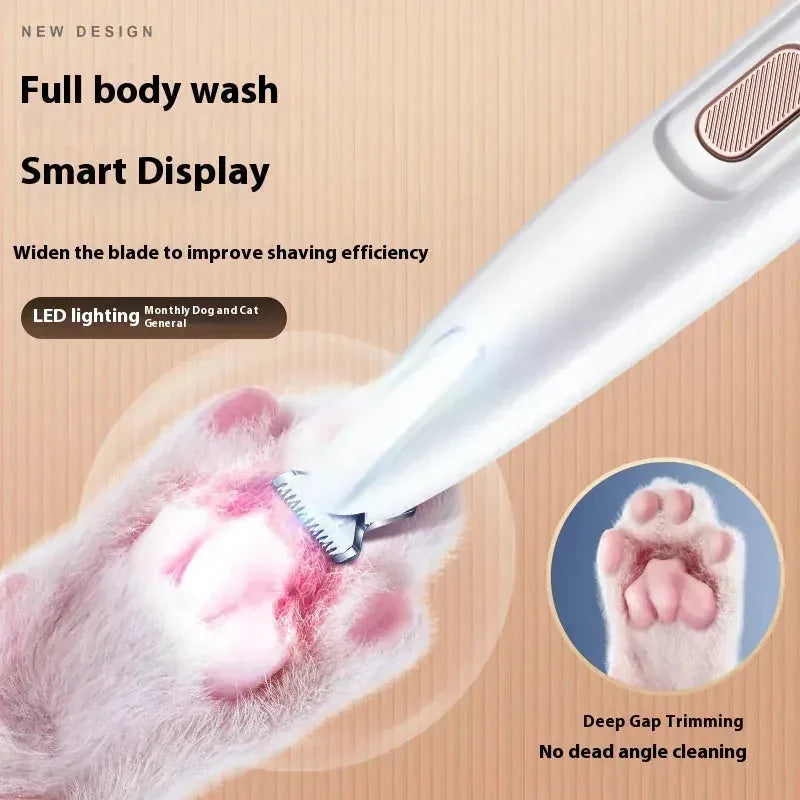 Pet Paw Trimmer LED Light & Waterproof Rechargeable Design