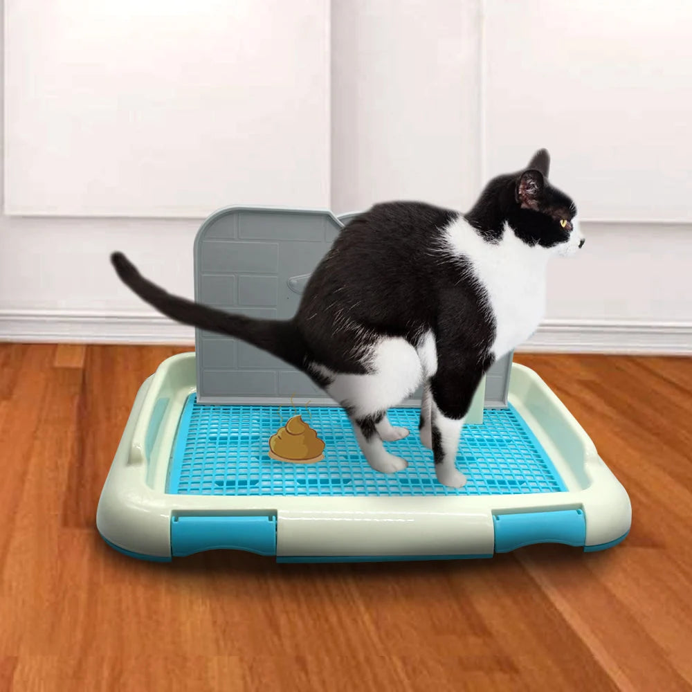 Pet Potty Training Tray Perforated Grate Easy-Clean