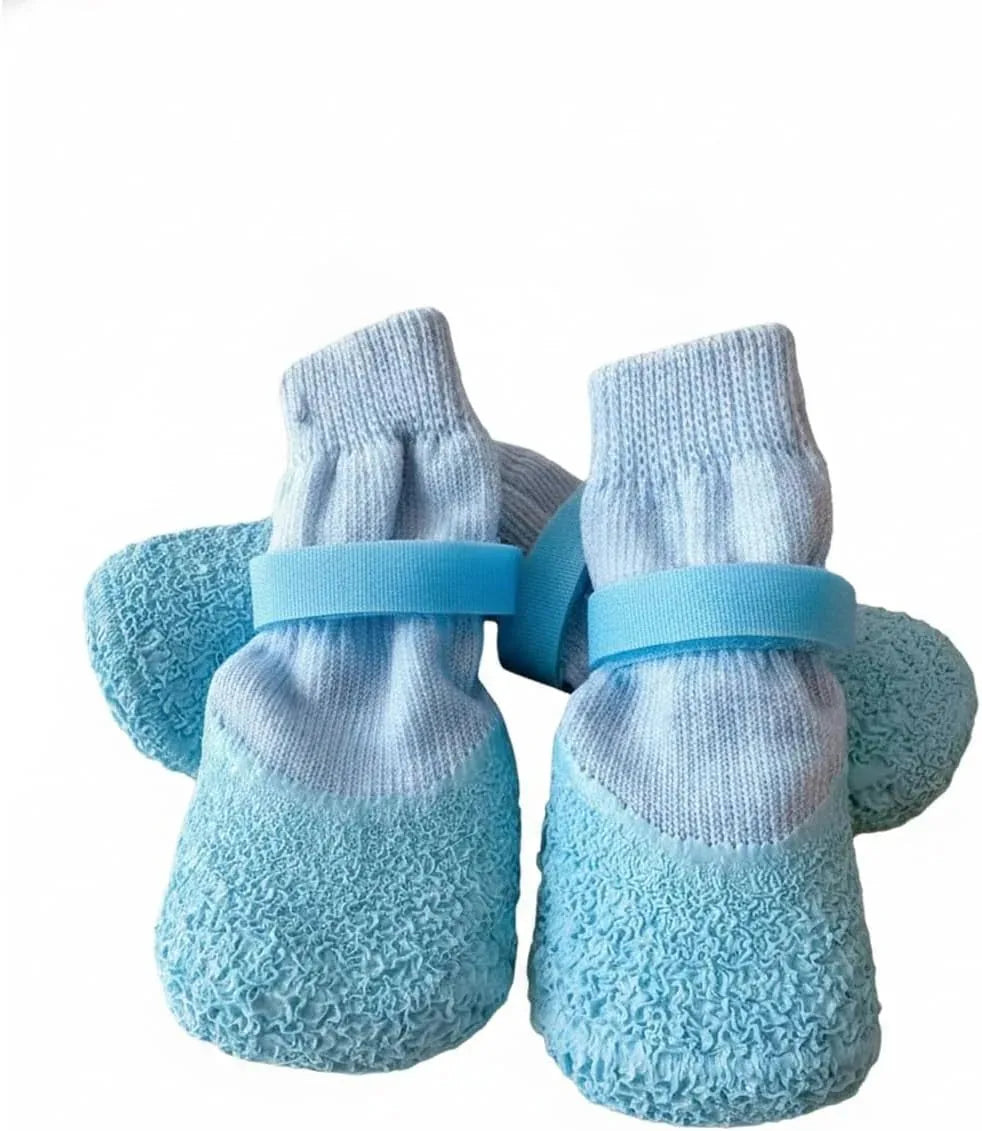 Pet Rain Boots Flexible Rubber Set of 4