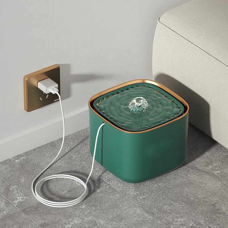 Pet Water Fountain Filtered Quiet 3.17-Quart Capacity