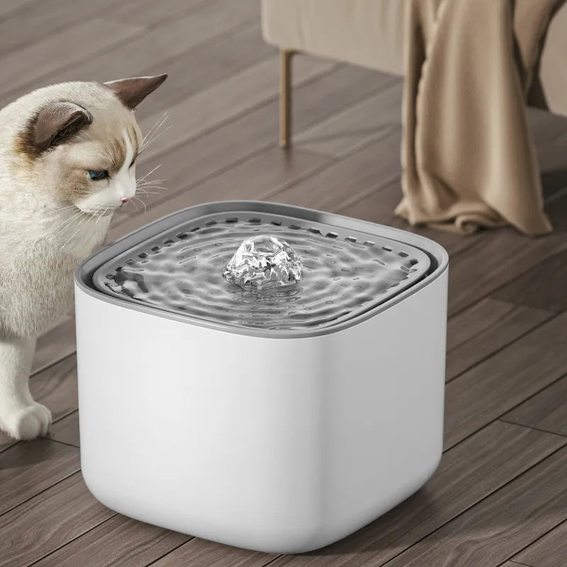 Pet Water Fountain Filtered Quiet 3.17-Quart Capacity