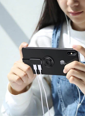 Phone Audio Adapter 2A Fast Charging Adjustable Ring Holder