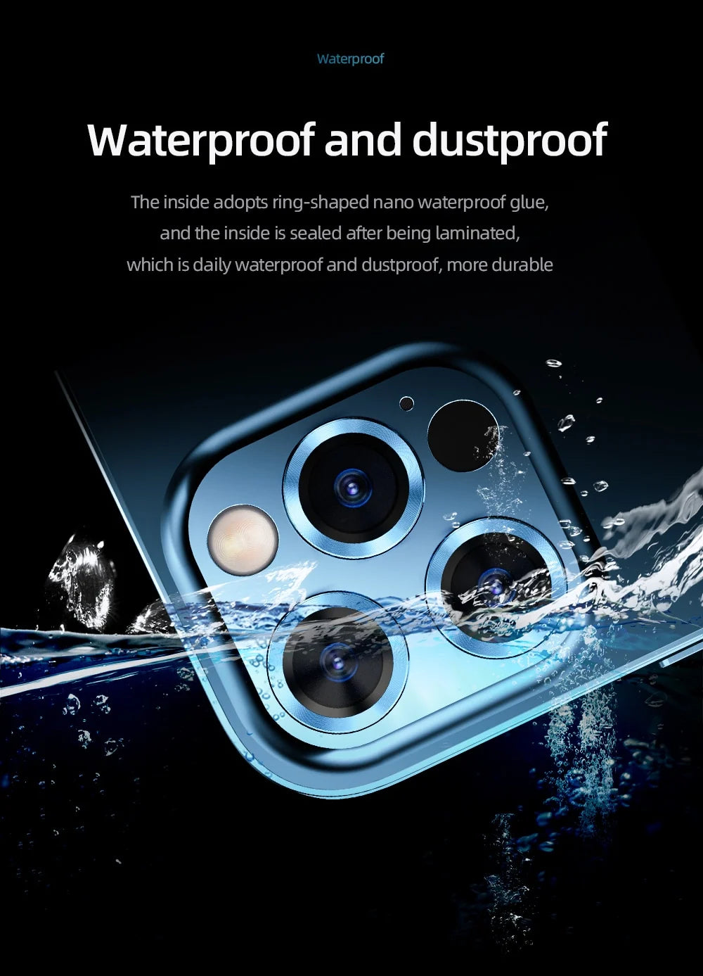 Phone Camera Lens Protector Scratch-Resistant Glass Set of 3