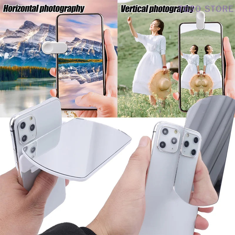 Phone Camera Mirror Clip Kit Adjustable Reflector