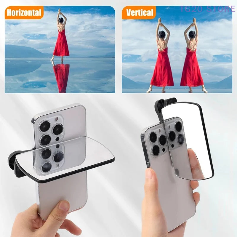 Phone Camera Mirror Clip Kit Adjustable Reflector