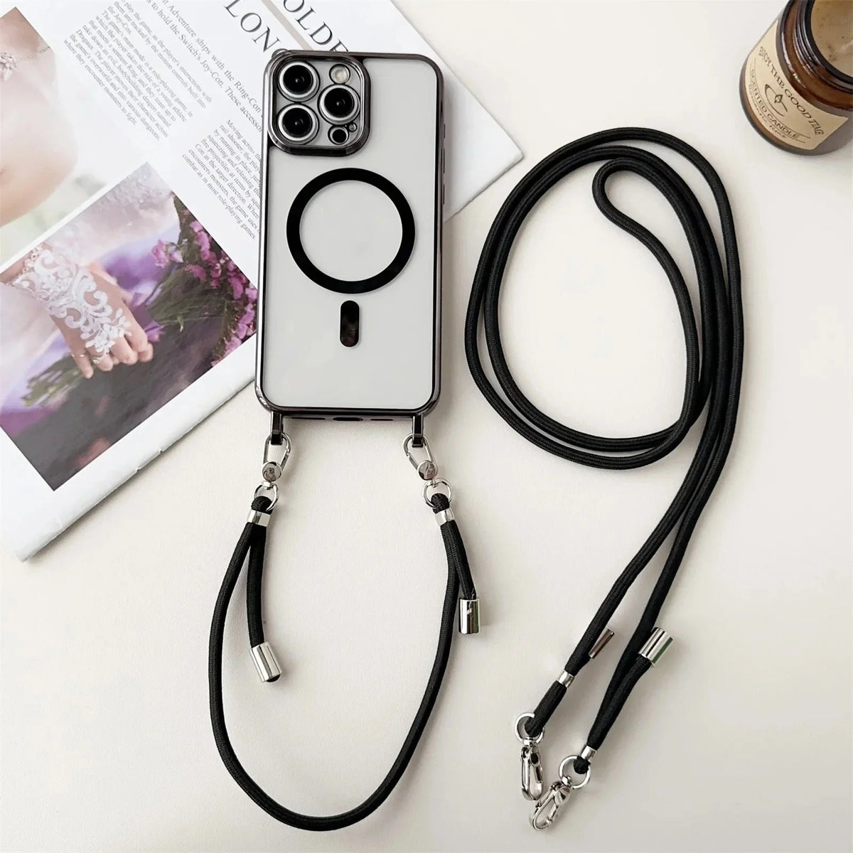 Phone Case Adjustable Crossbody Strap Scratch & Impact Protection