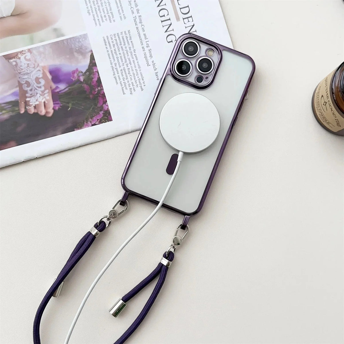 Phone Case Adjustable Crossbody Strap Scratch & Impact Protection