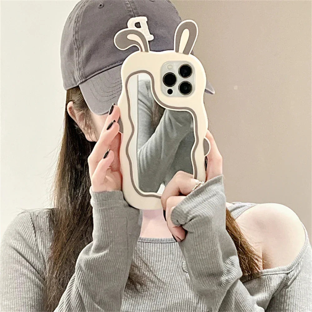 Phone Case Built-In Mirror Flexible TPU Scratch Protection