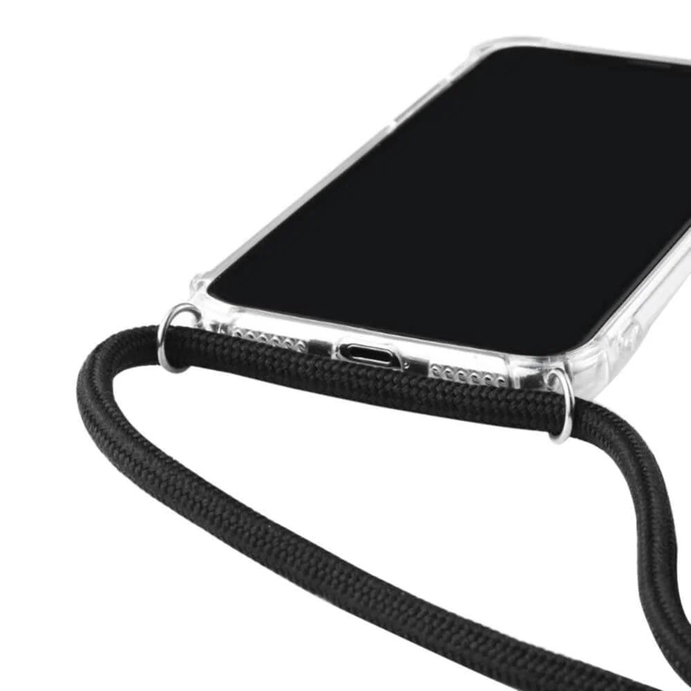 Phone Case Clear TPU Shoulder Strap Shock-Resistant
