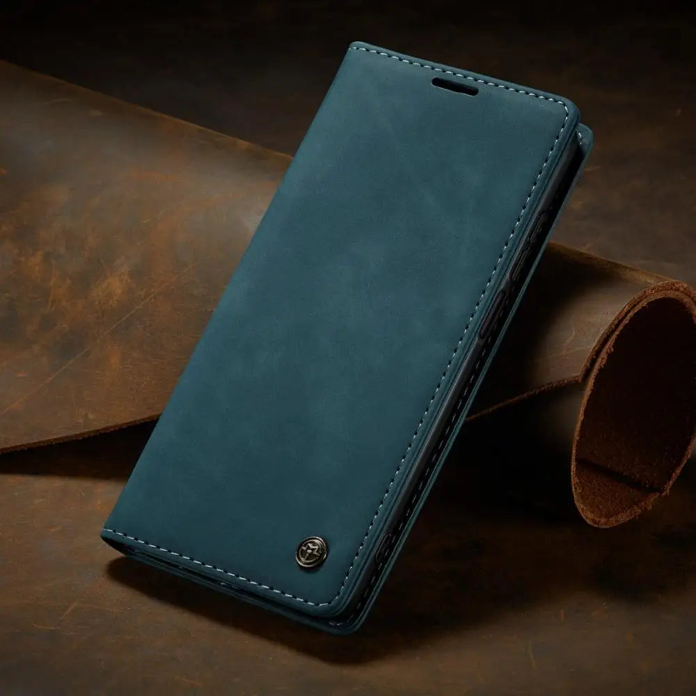 Phone Case Magnetic Flip Cover Card Holder & Adjustable Stand
