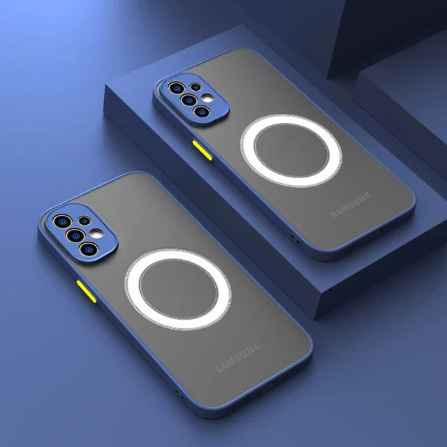 Phone Case Magnetic Ring Shockproof Protection Frosted Matte Finish