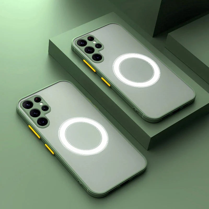 Phone Case Magnetic Ring Shockproof Protection Frosted Matte Finish