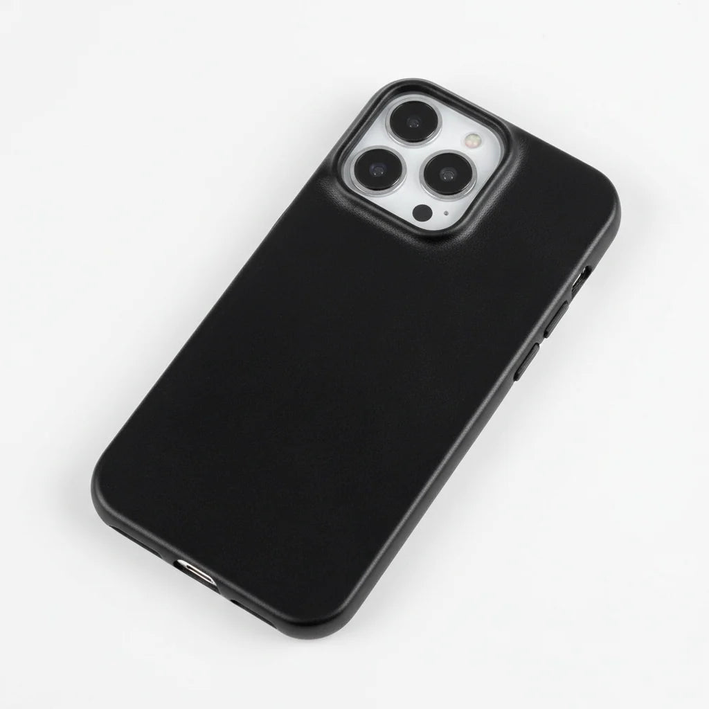 Phone Case Oiled Leather Shock-Absorbing Magnetic Ring