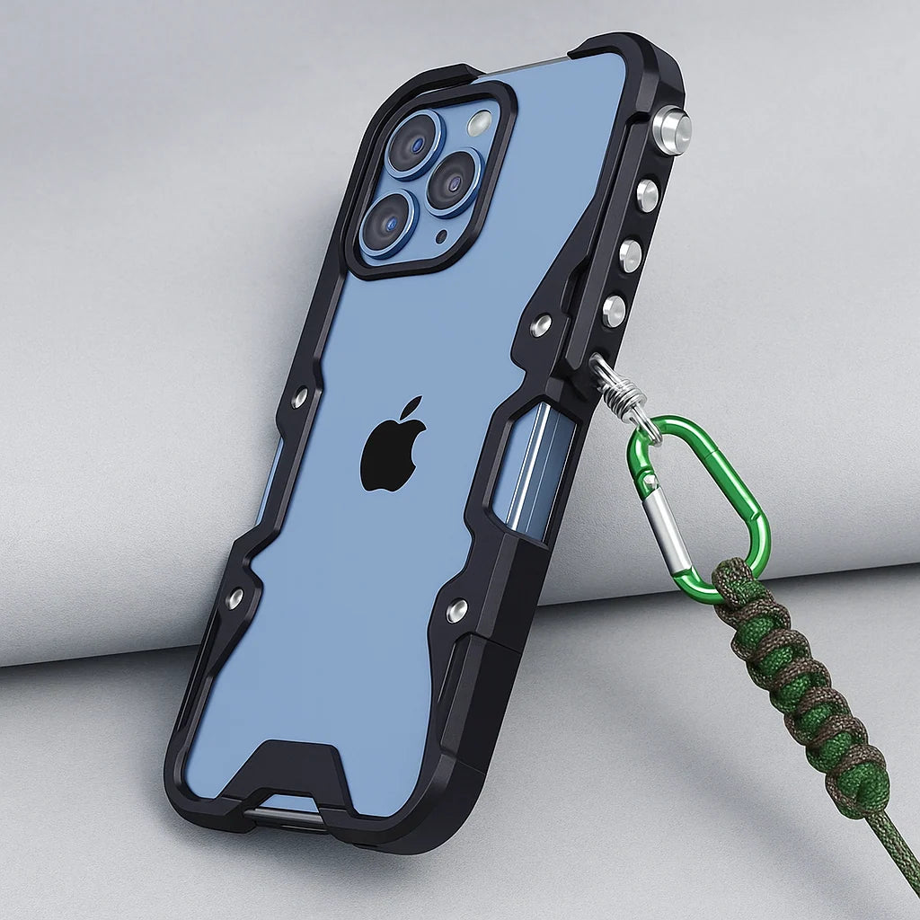Phone Case Shockproof Alloy Non-Slip Grip