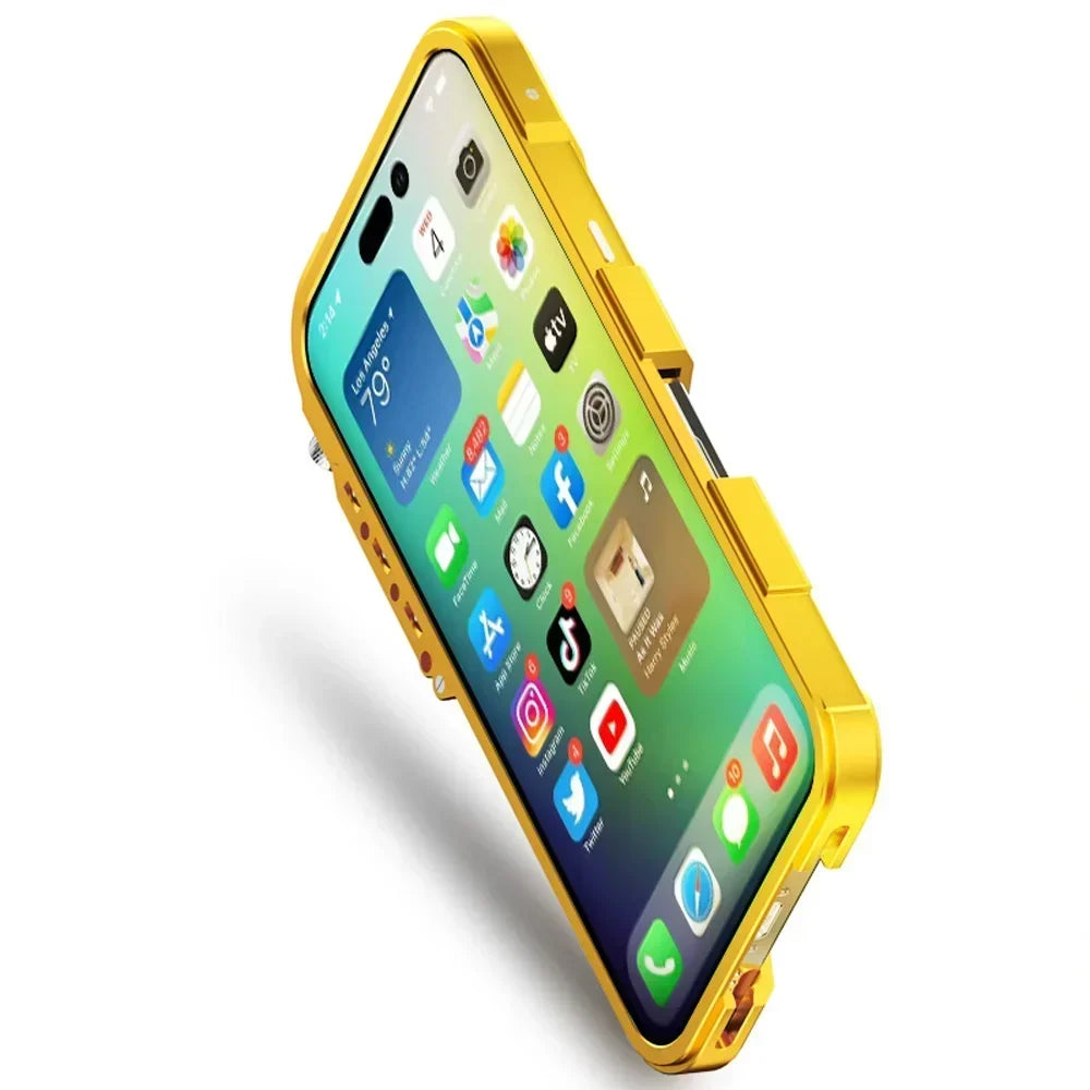 Phone Case Shockproof Alloy Non-Slip Grip