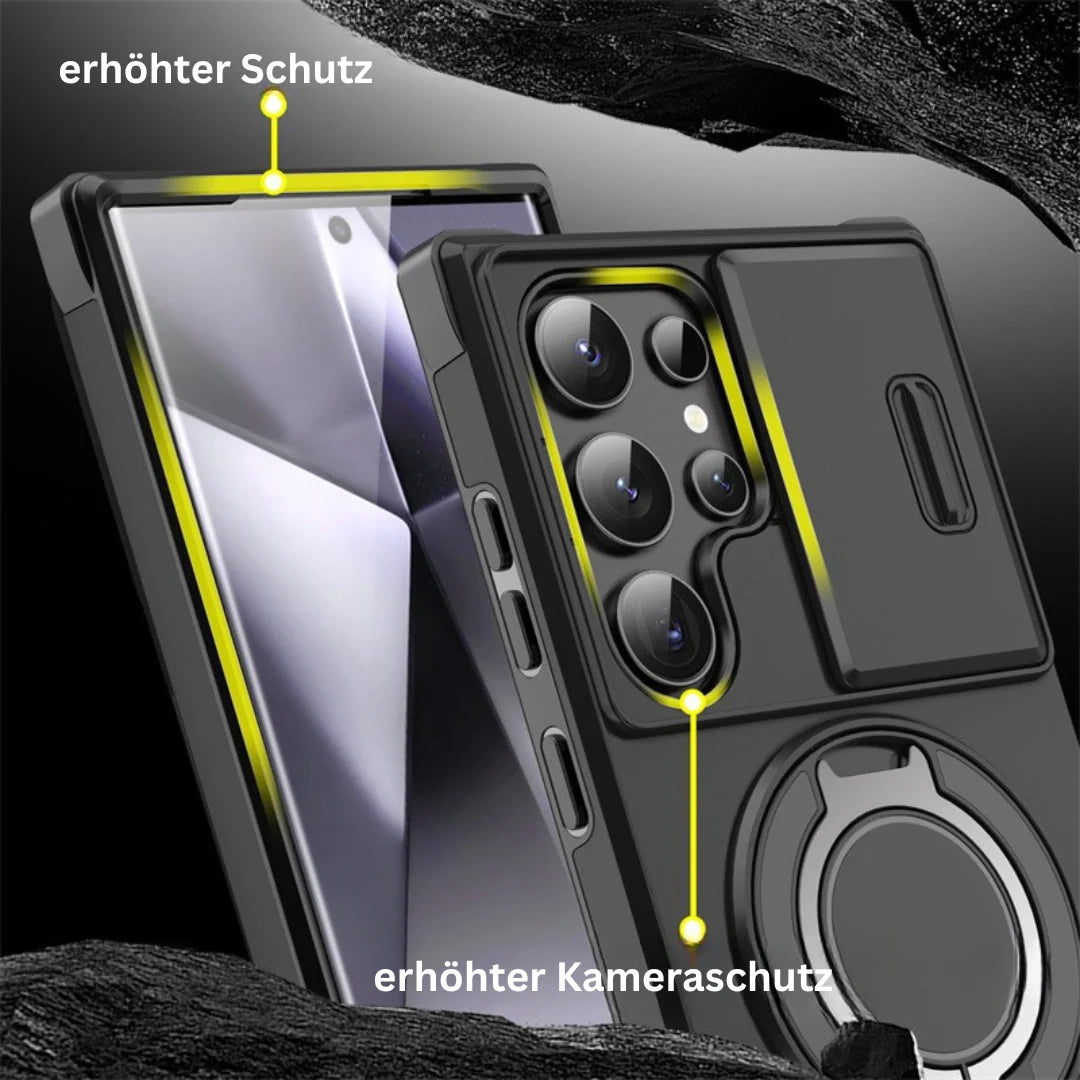Phone Case Sliding Camera Cover Rotating Ring Stand