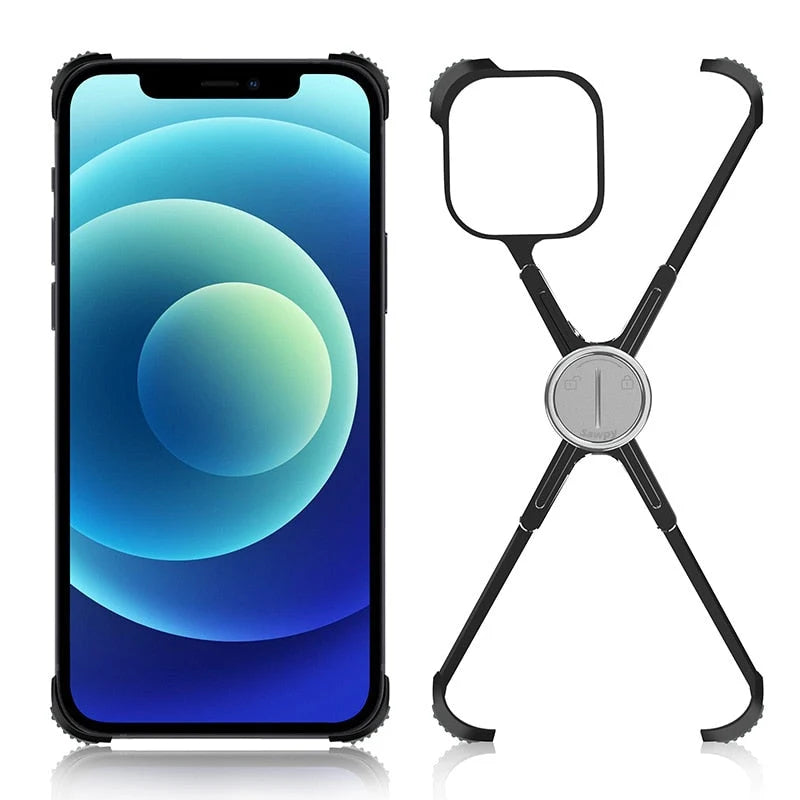 Phone Case Slim Metal X-Frame Magnetic Stand