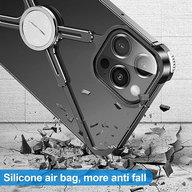 Phone Case Slim Metal X-Frame Magnetic Stand