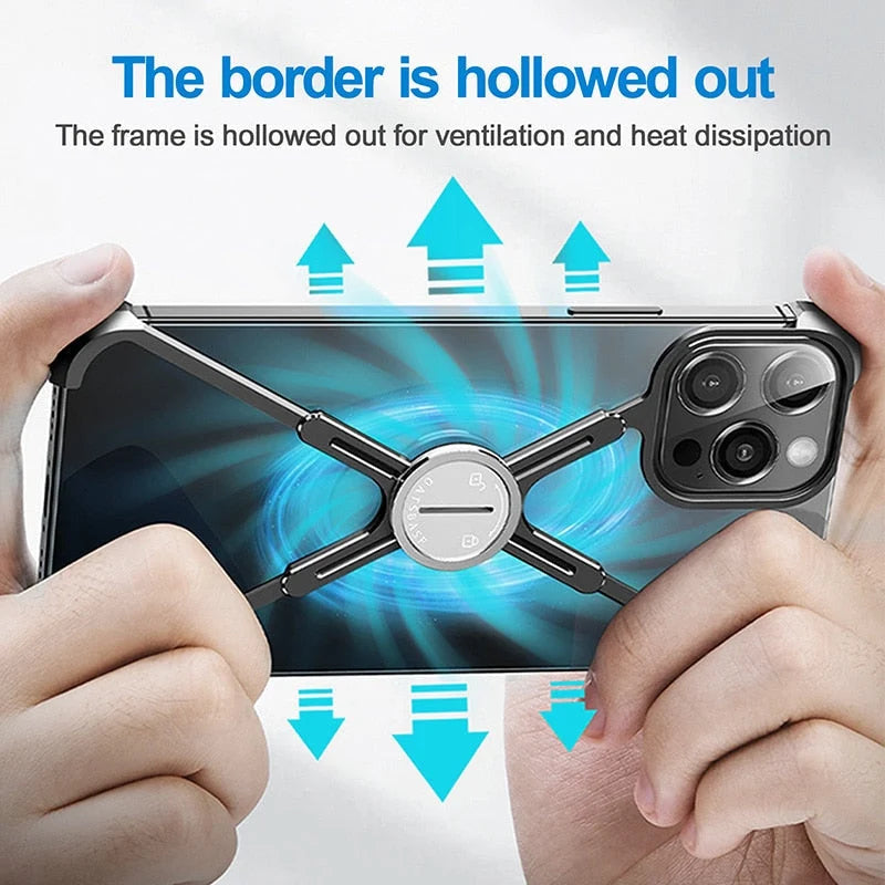 Phone Case Slim Metal X-Frame Magnetic Stand