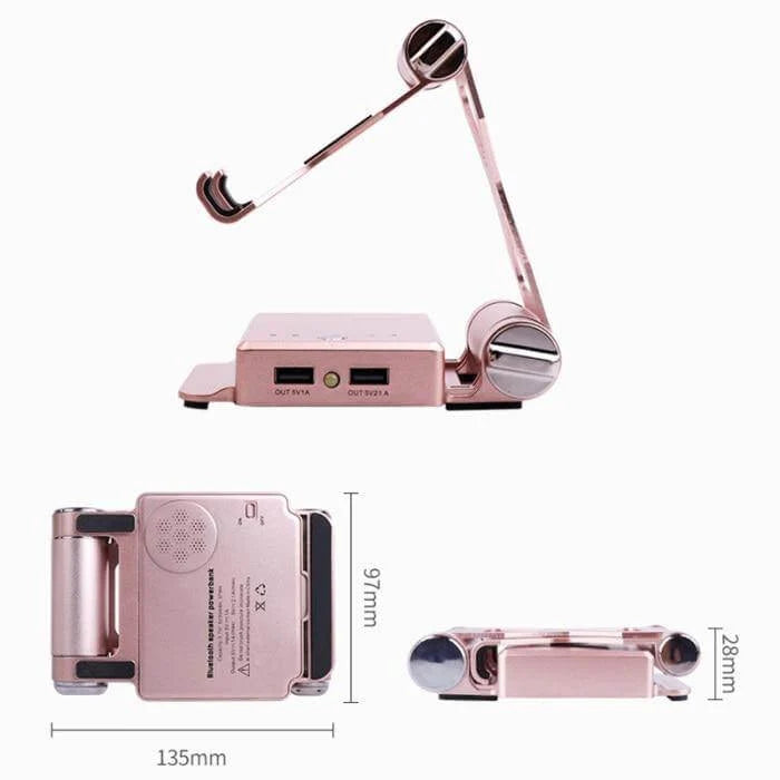 Phone Charging Stand 360-Degree Adjustable Bluetooth Speaker