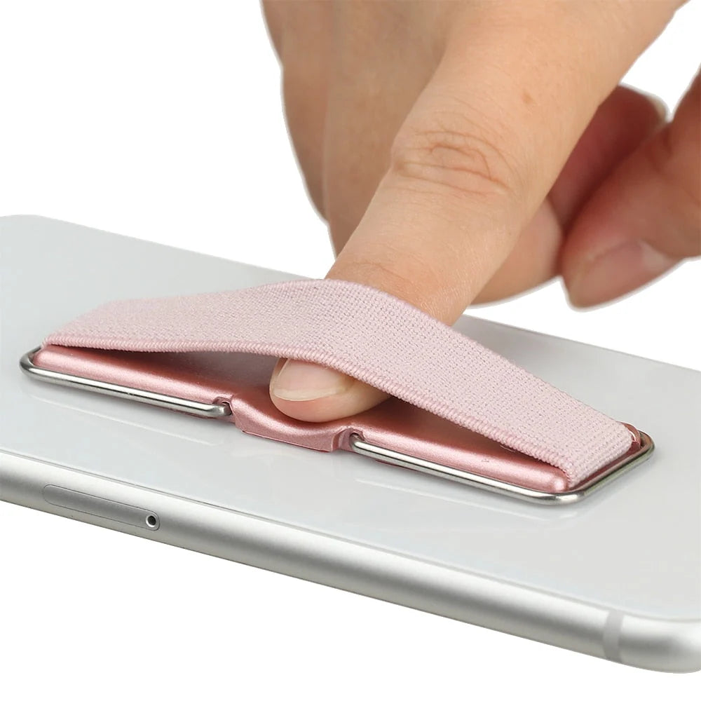 Phone Grip Holder Elastic Strap Foldable Kickstand