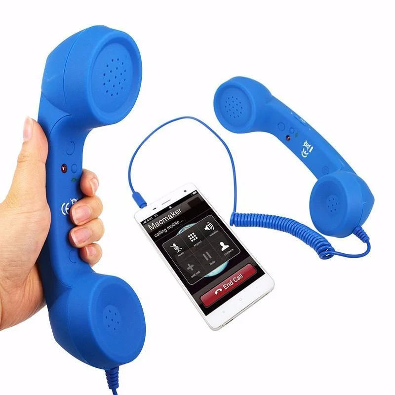 Phone Handset Retro Design 3.5mm Audio Jack Noise Reduction
