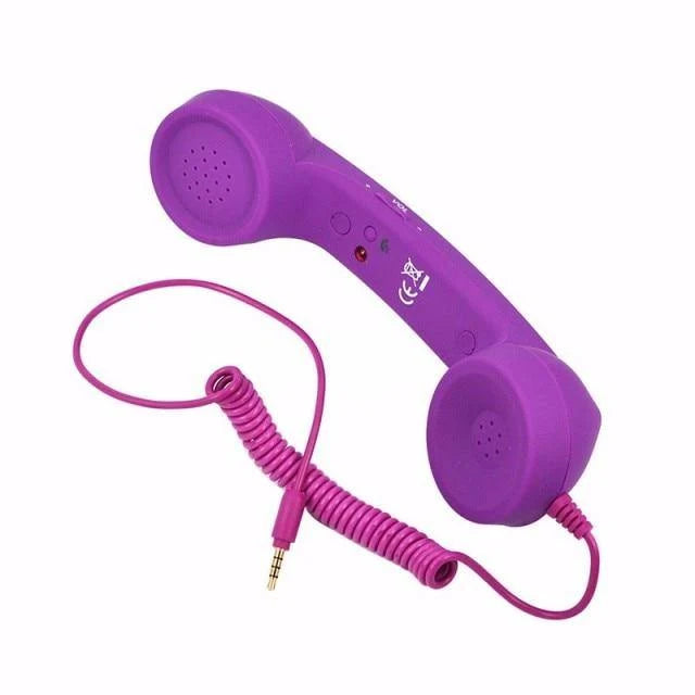 Phone Handset Retro Design 3.5mm Audio Jack Noise Reduction