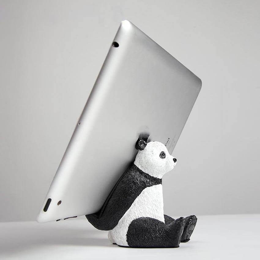 Phone Holder Resin Sitting Panda Design