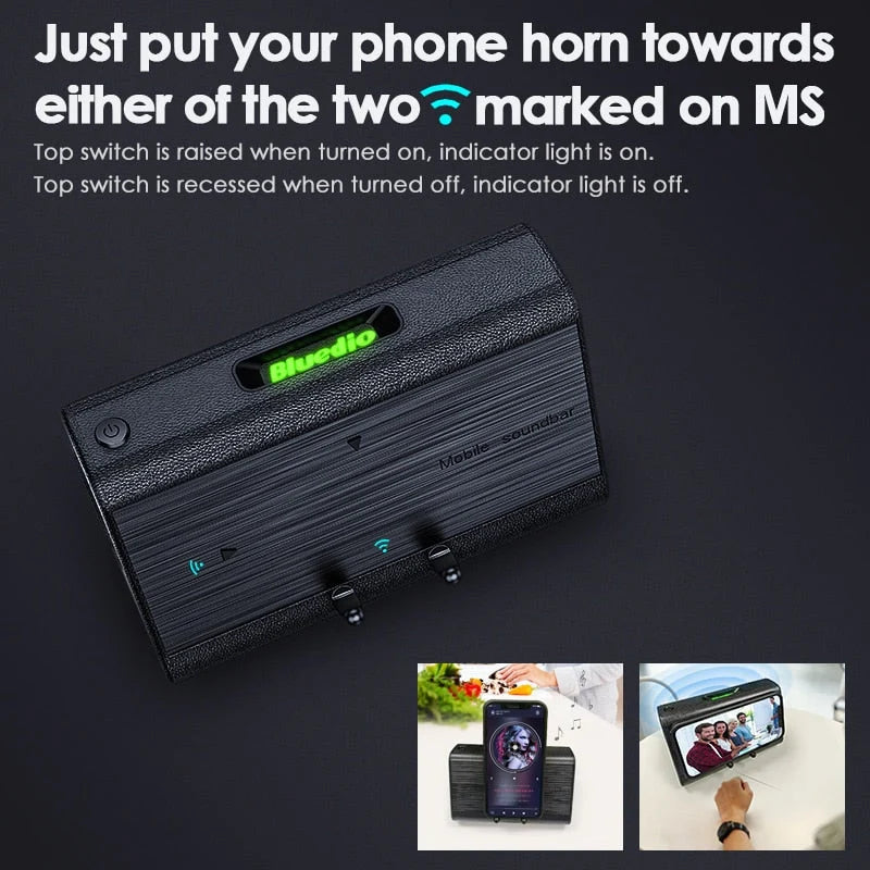 Phone Holder Speaker Battery-Powered Portable 3 W Output