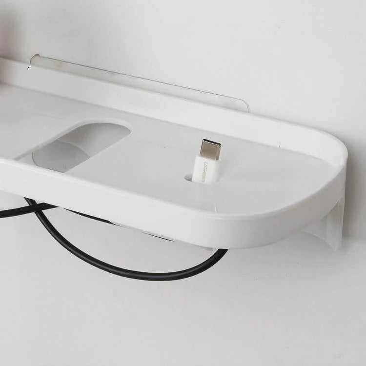 Phone Holder Wall-Mounted Adhesive Cable Storage