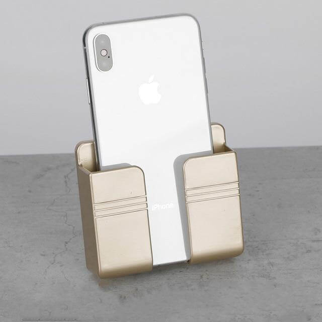 Phone Holder Wall-Mounted Drill-Free Adhesive Charging Access