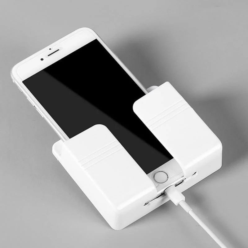 Phone Holder Wall-Mounted Drill-Free Adhesive Charging Access