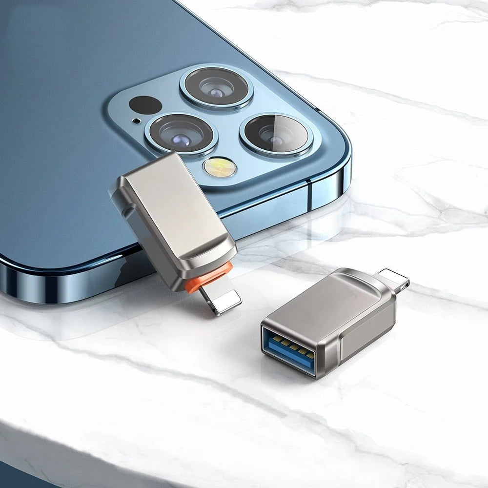 Phone OTG Adapter USB 3.0 Plug-and-Play