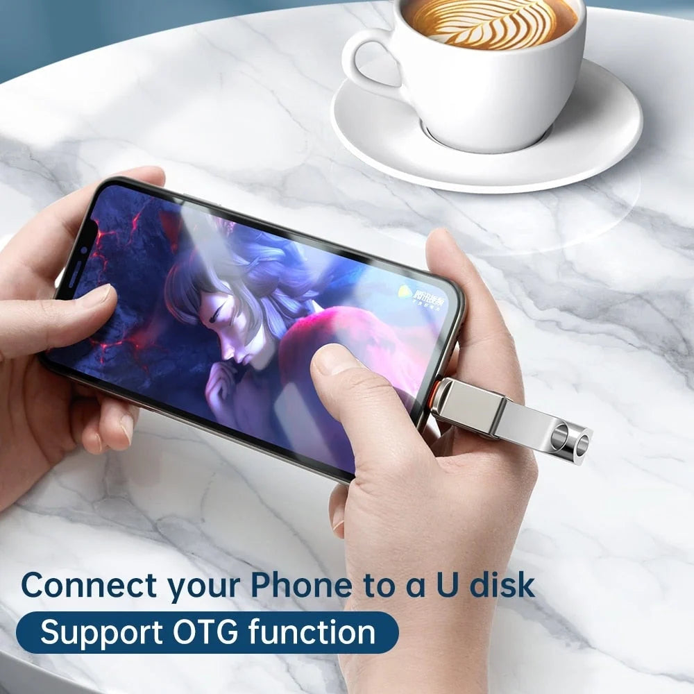 Phone OTG Adapter USB 3.0 Plug-and-Play