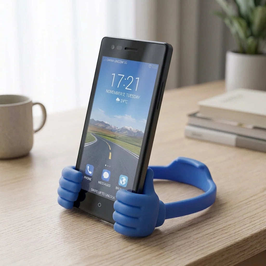 Phone Stand Compact Non-Slip Portrait & Landscape Viewing