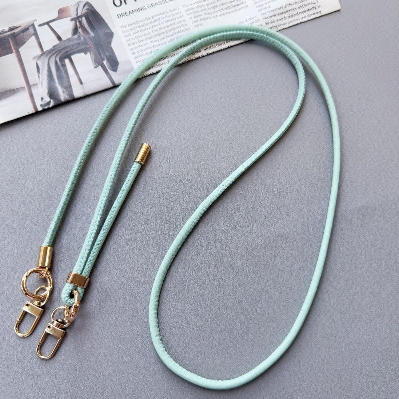 Phone Strap Leather Adjustable Length With Dual Metal Clips