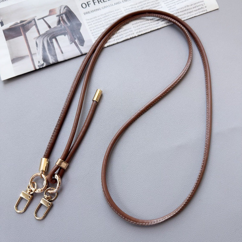 Phone Strap Leather Adjustable Length With Dual Metal Clips