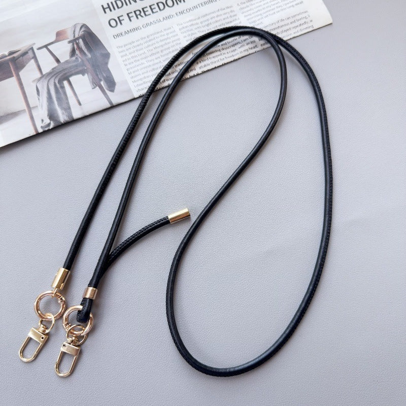 Phone Strap Leather Adjustable Length With Dual Metal Clips