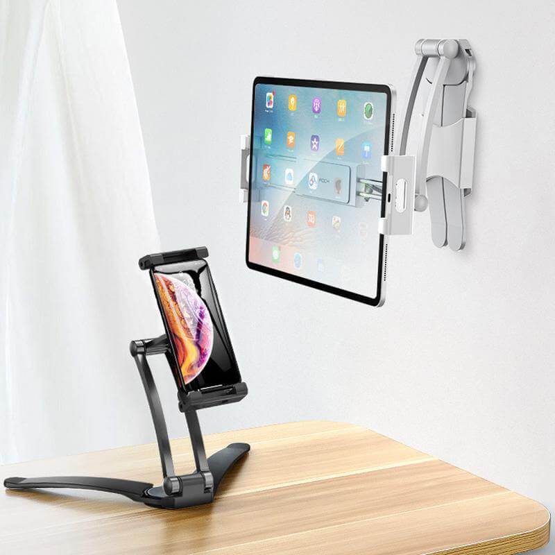 Phone & Tablet Holder Wall-Mounted 360° Rotating Foldable Arm