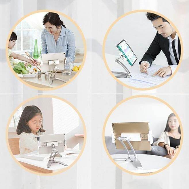 Phone & Tablet Holder Wall-Mounted 360° Rotating Foldable Arm