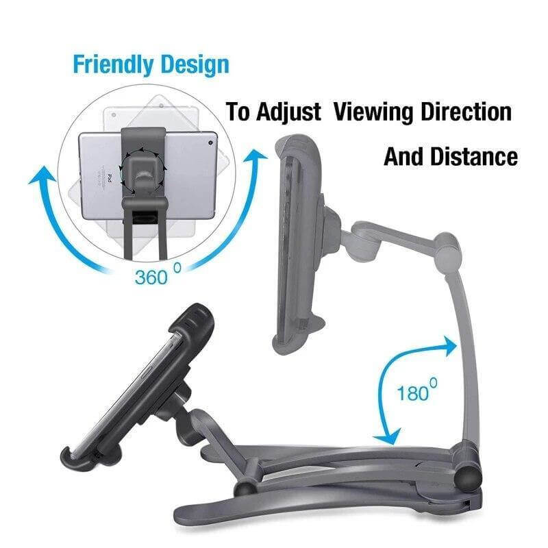 Phone & Tablet Holder Wall-Mounted 360° Rotating Foldable Arm