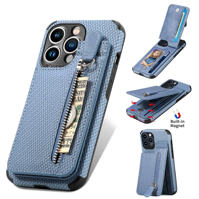 Phone Wallet Case Card Pocket & Kickstand