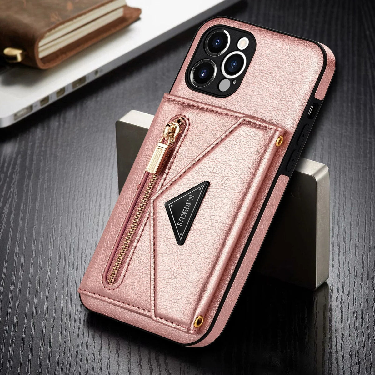 Phone Wallet Case Card Pocket Lanyard Dustproof