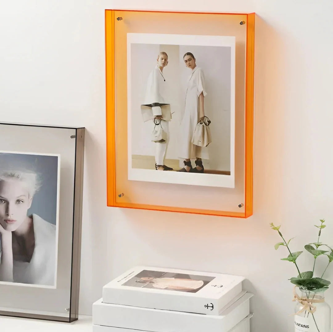 Photo Frame Acrylic Floating Desk & Wall Display