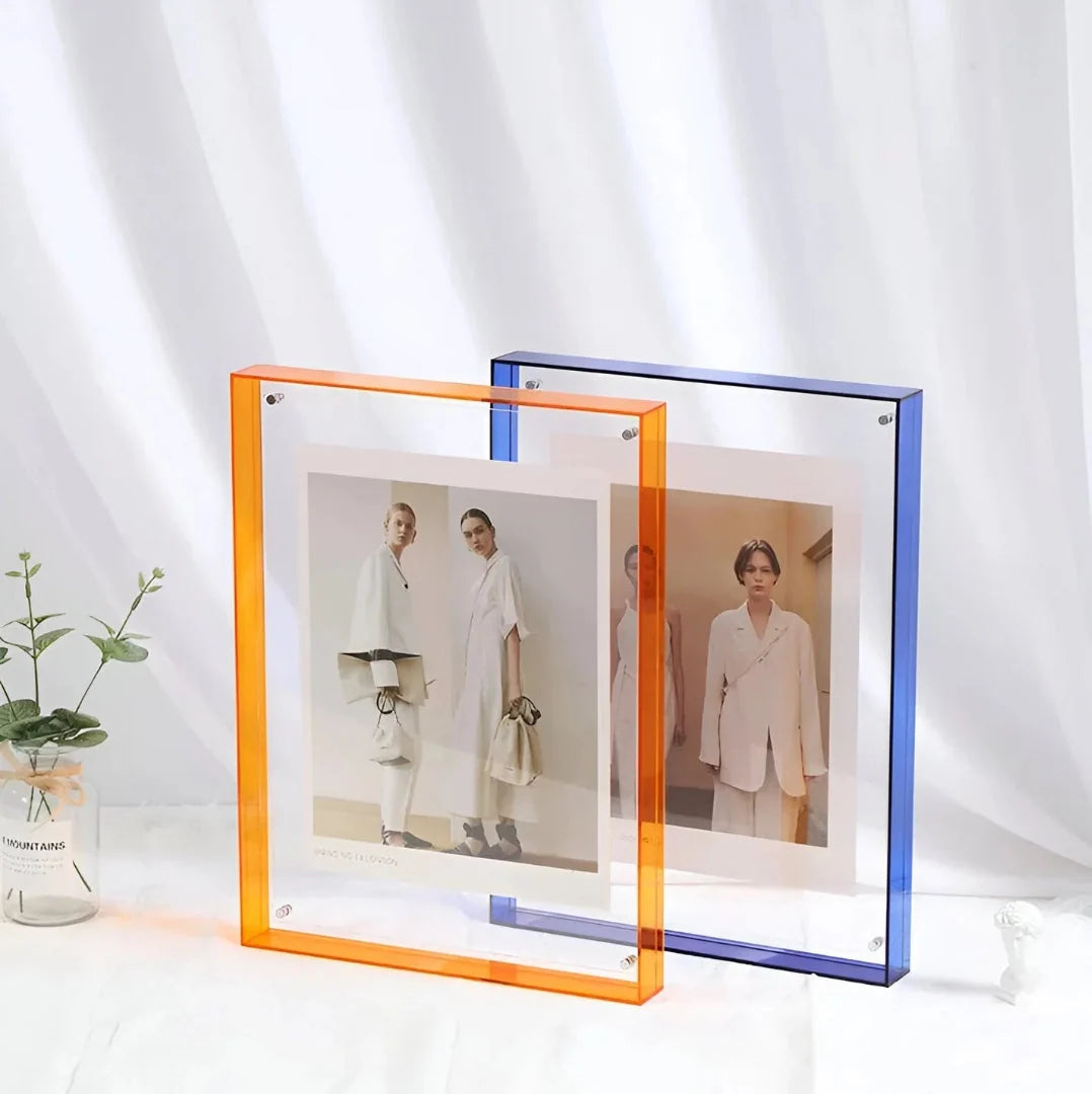 Photo Frame Acrylic Floating Desk & Wall Display